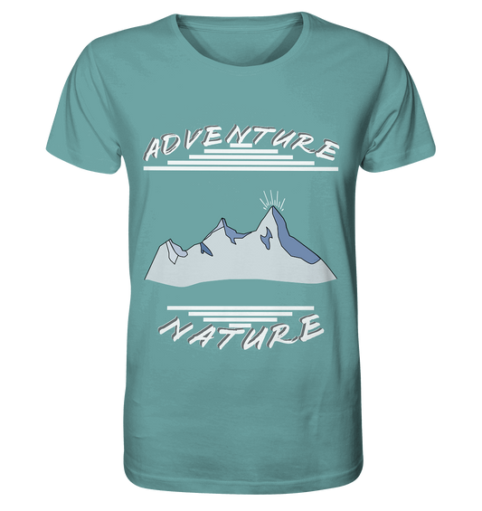 Adventure Nature, Abenteuer Natur, Camping, Geocaching - Organic Shirt