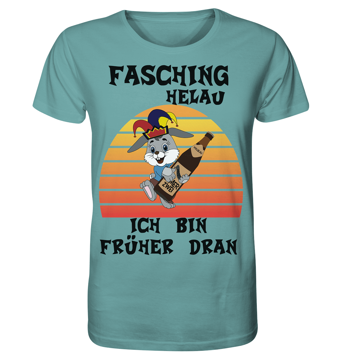 Fasching Helau, Osterhase feiert Karneval, Helau - Organic Shirt