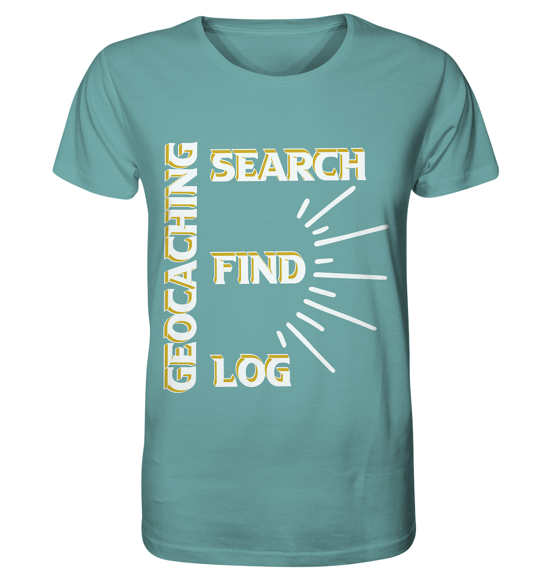 Geocaching-SEARCH-FIND-LOG, Cache Helles Disign - Organic Shirt