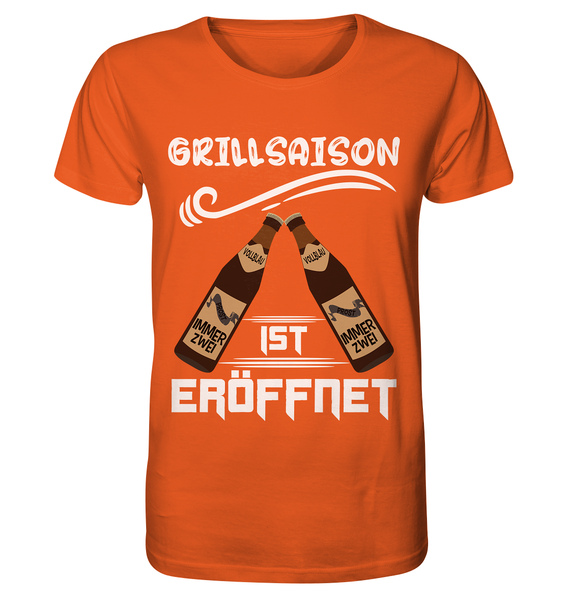 Grillsaison ist eröffnet, Grillen, Party, Feiern, Helles Design - Organic Shirt