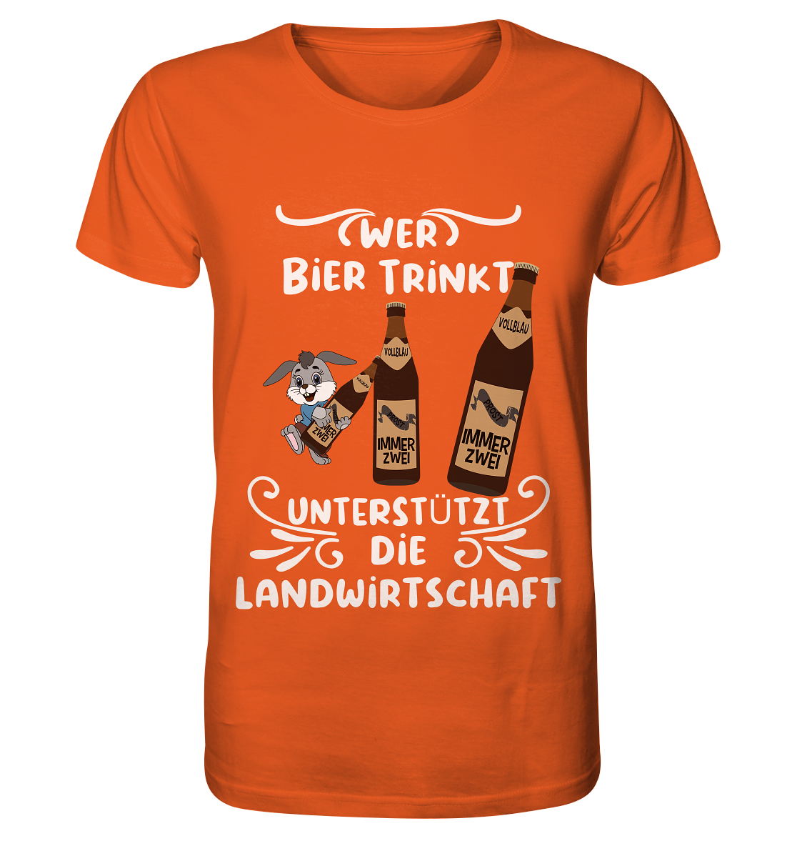 Wer Bier trinkt unterstützt die Landwirtschaft, Party- Shirt - Organic Shirt