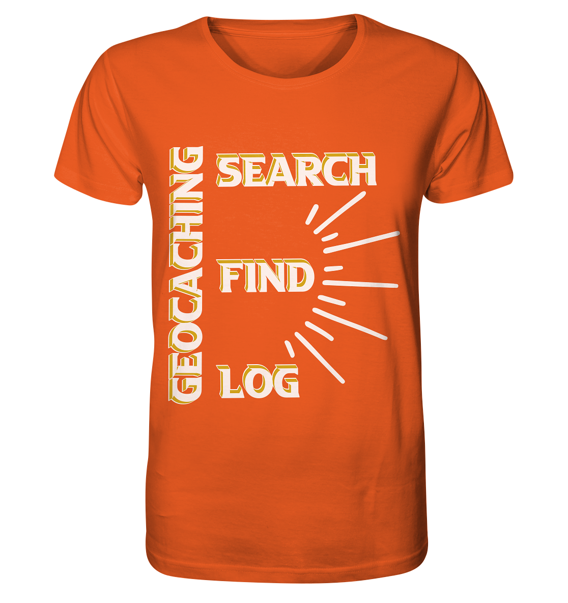 Geocaching-SEARCH-FIND-LOG, Cache Helles Disign - Organic Shirt