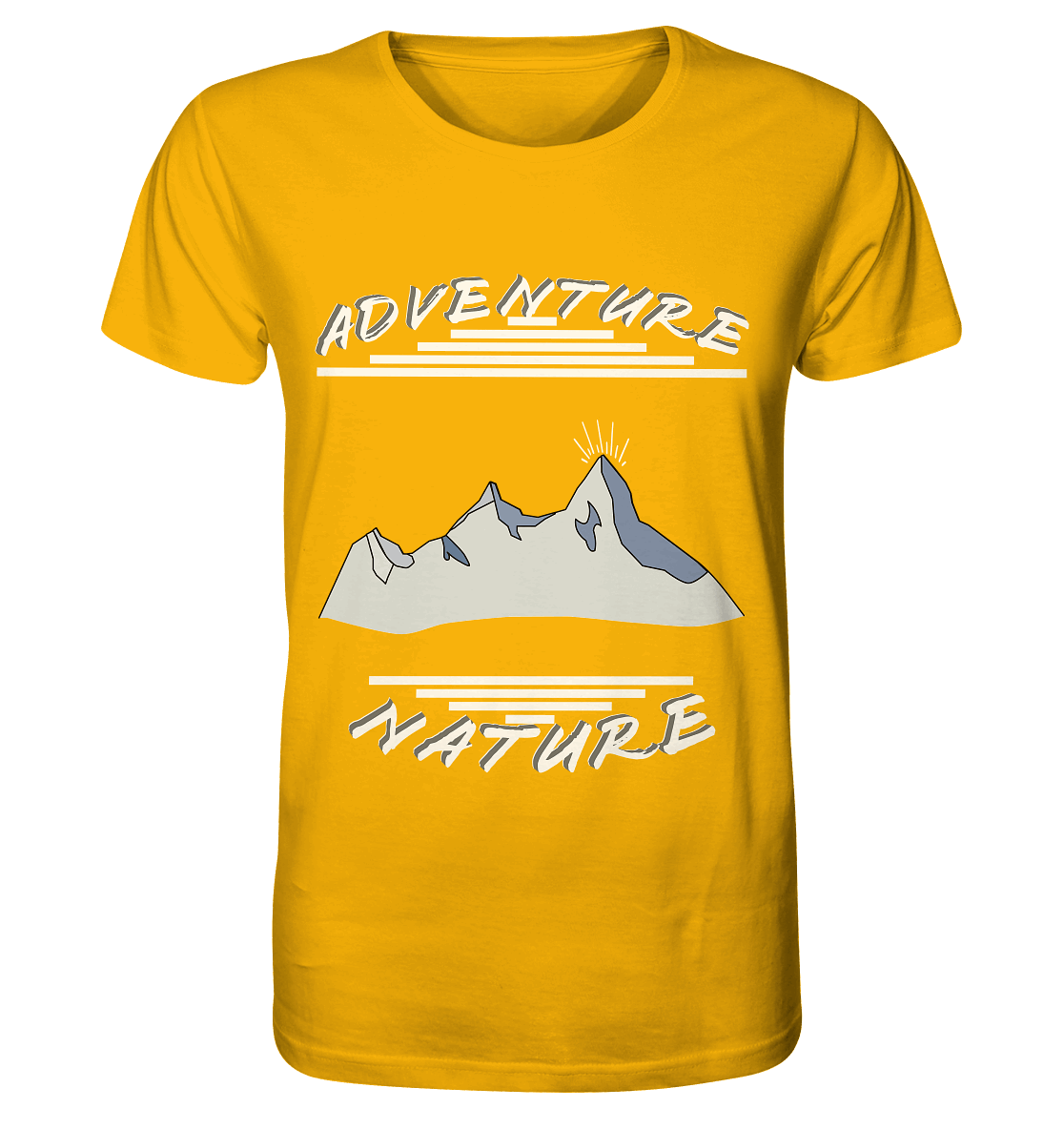 Adventure Nature, Abenteuer Natur, Camping, Geocaching - Organic Shirt