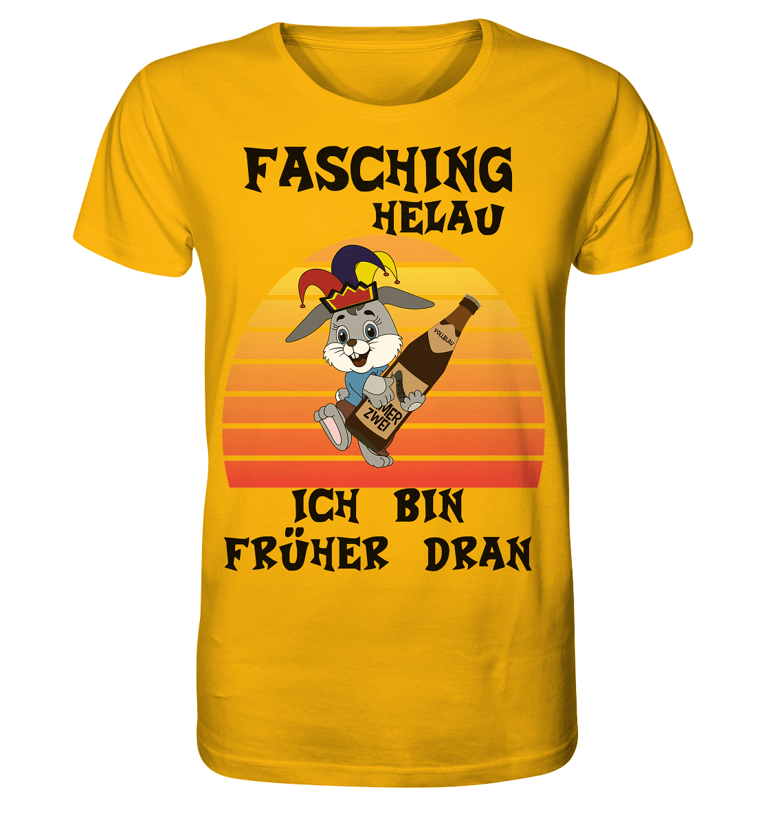 Fasching Helau, Osterhase feiert Karneval, Helau - Organic Shirt