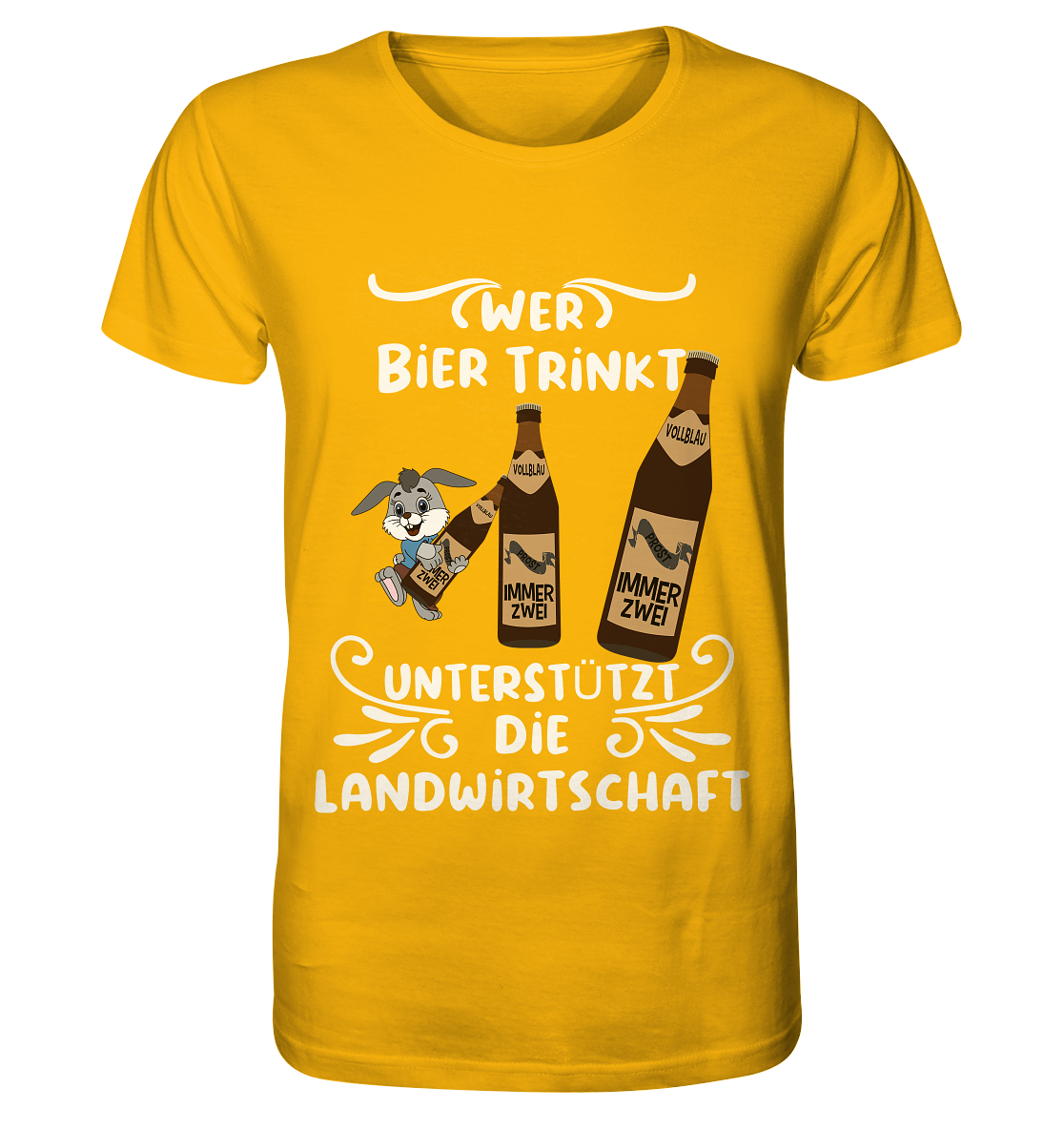 Wer Bier trinkt unterstützt die Landwirtschaft, Party- Shirt - Organic Shirt