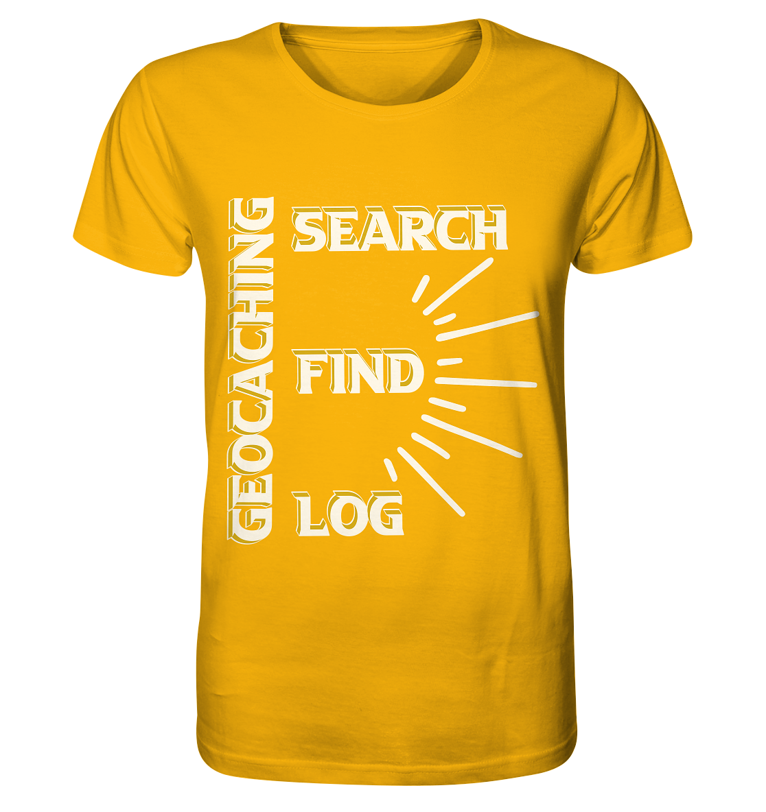 Geocaching-SEARCH-FIND-LOG, Cache Helles Disign - Organic Shirt