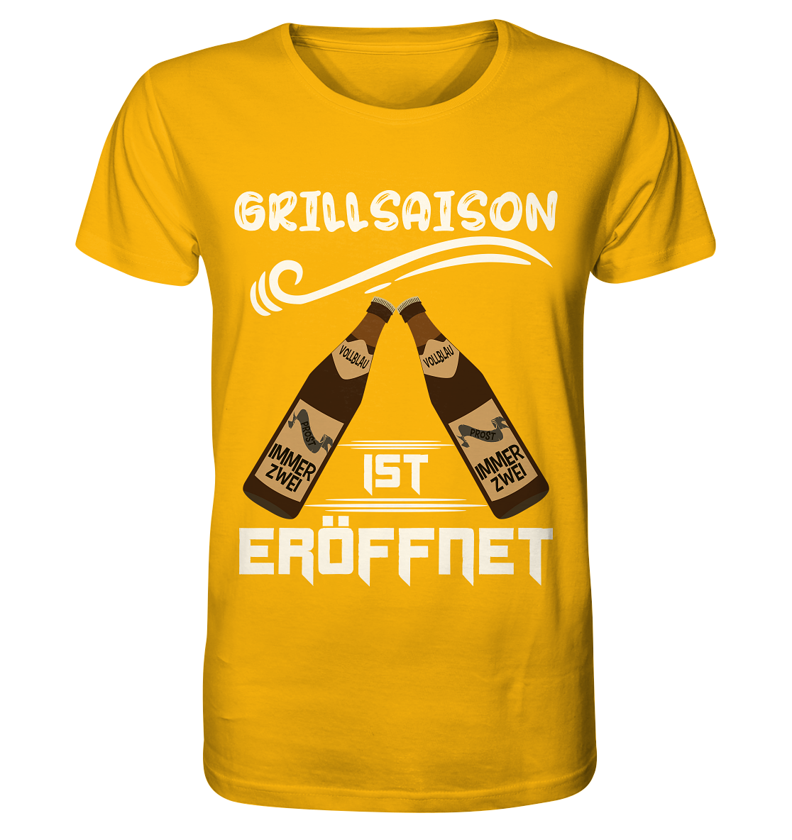 Grillsaison ist eröffnet, Grillen, Party, Feiern, Helles Design - Organic Shirt