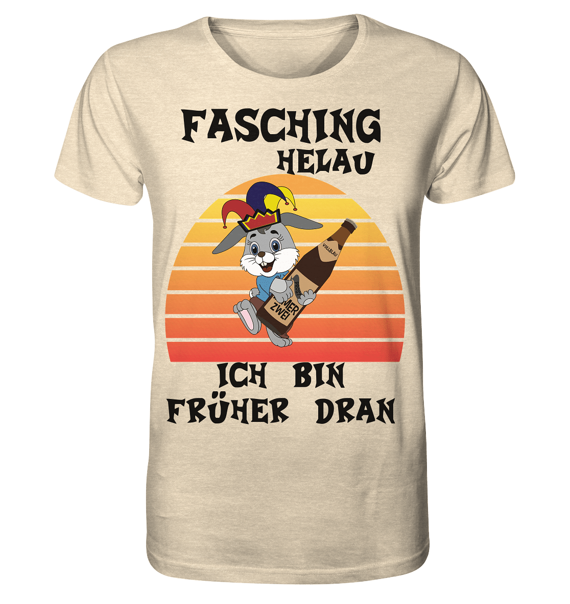 Fasching Helau, Osterhase feiert Karneval, Helau - Organic Shirt