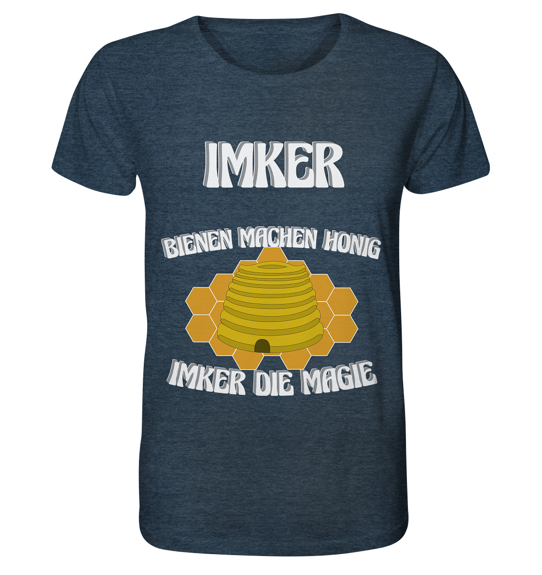 Imker, Bienen, Honig - Eine Magie, Imkerei, Wunder - Organic Shirt (meliert)