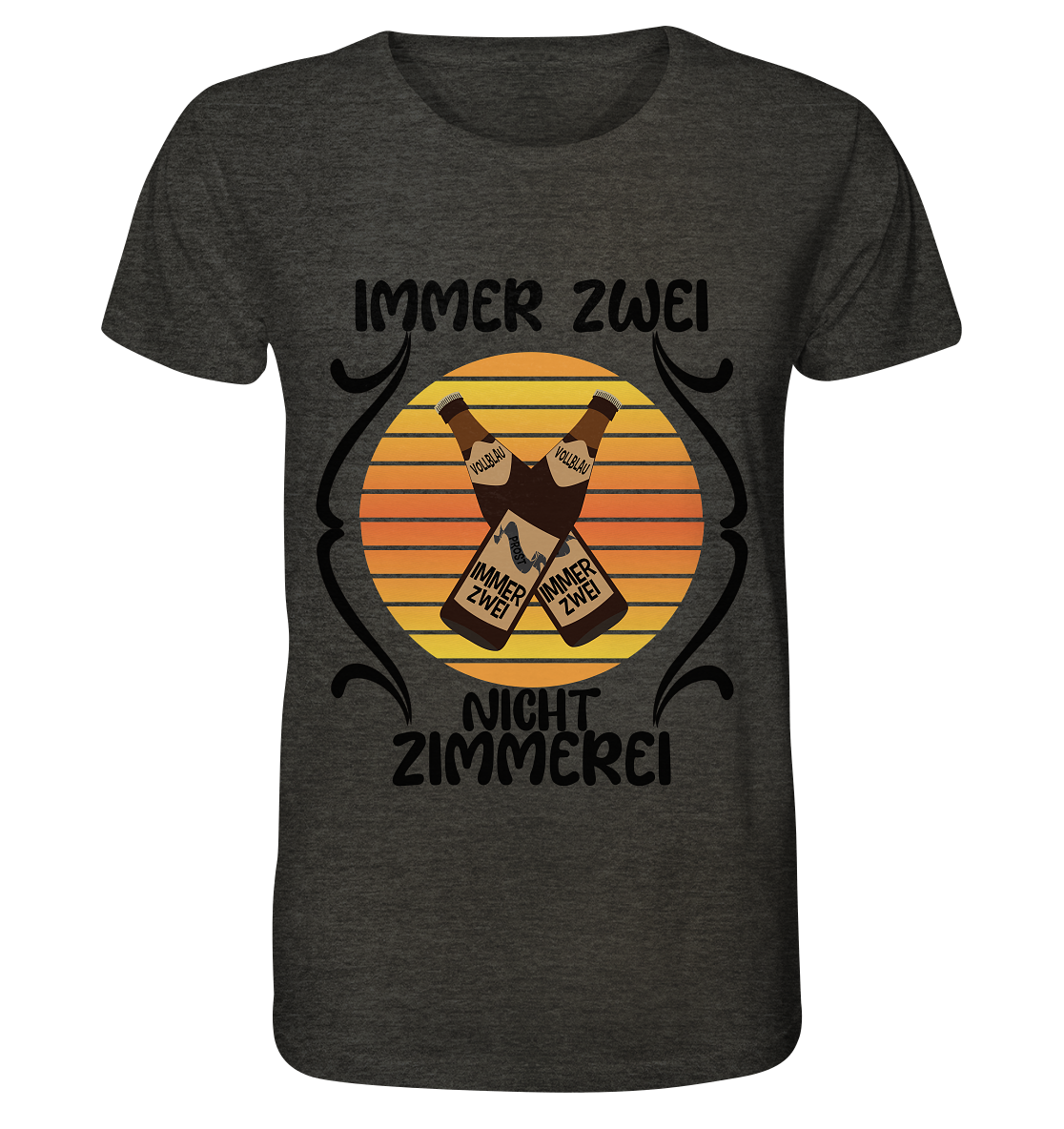 Immer Zwei, Nicht Zimmerei, witziges für den Alltag - Organic Shirt (meliert)