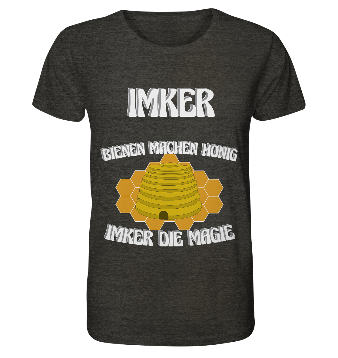 Imker, Bienen, Honig - Eine Magie, Imkerei, Wunder - Organic Shirt (meliert)