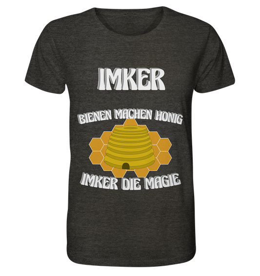 Imker, Bienen, Honig - Eine Magie, Imkerei, Wunder - Organic Shirt (meliert)