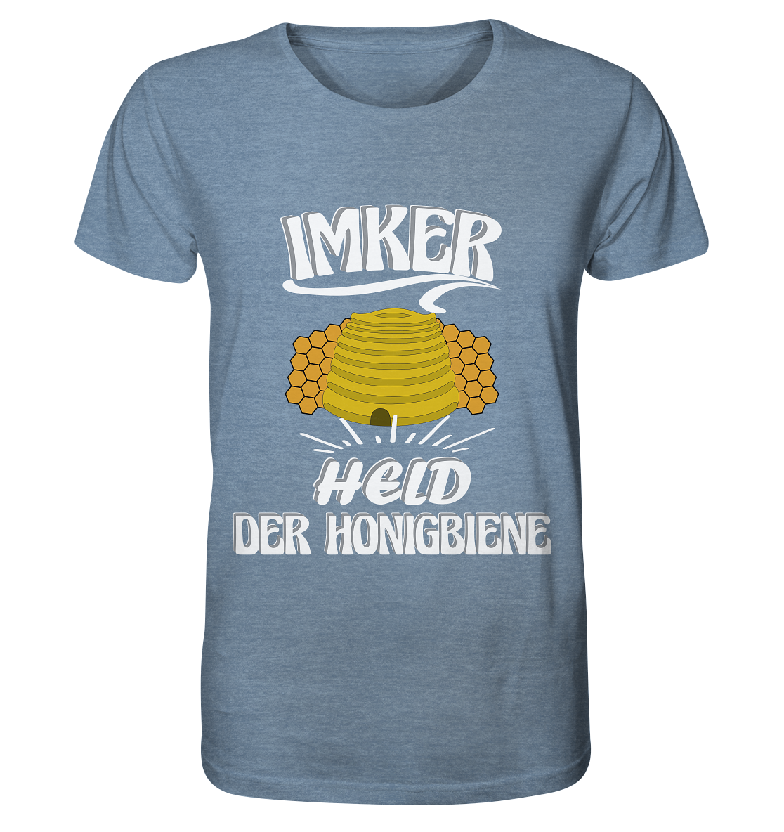 Imker, Bienen, Honig - Eine Magie, Imkerei, Wunder der Natur - Organic Shirt (meliert)