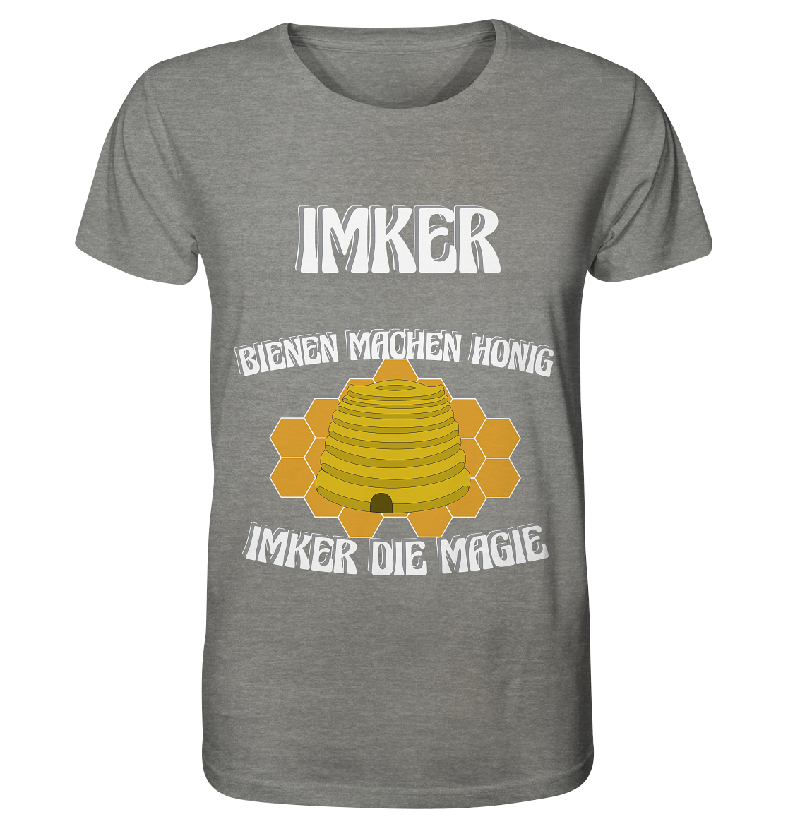 Imker, Bienen, Honig - Eine Magie, Imkerei, Wunder - Organic Shirt (meliert)