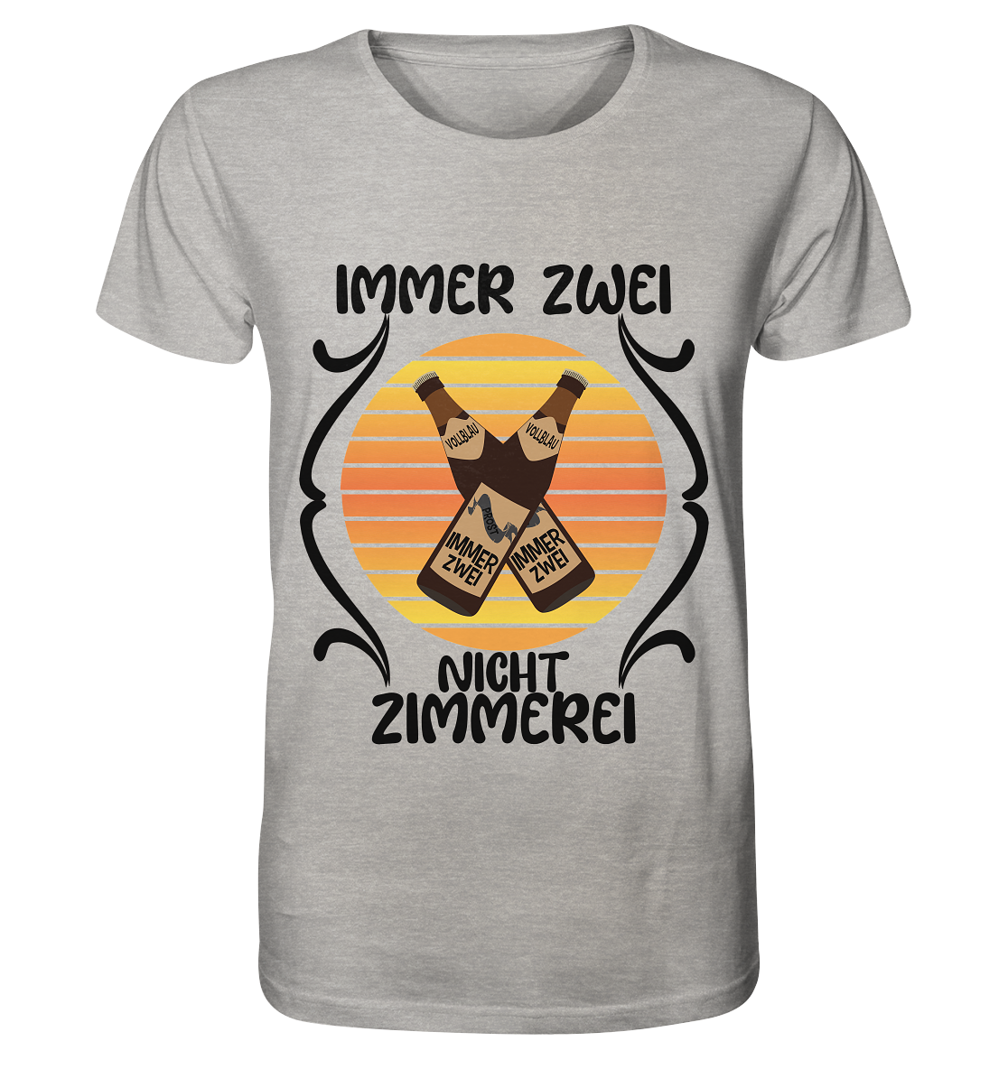 Immer Zwei, Nicht Zimmerei, witziges für den Alltag - Organic Shirt (meliert)