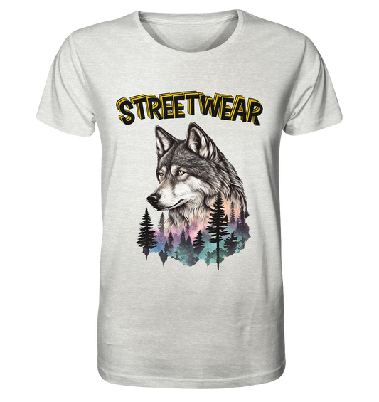 Streetwear Wildlife Design - Organic Shirt (meliert)