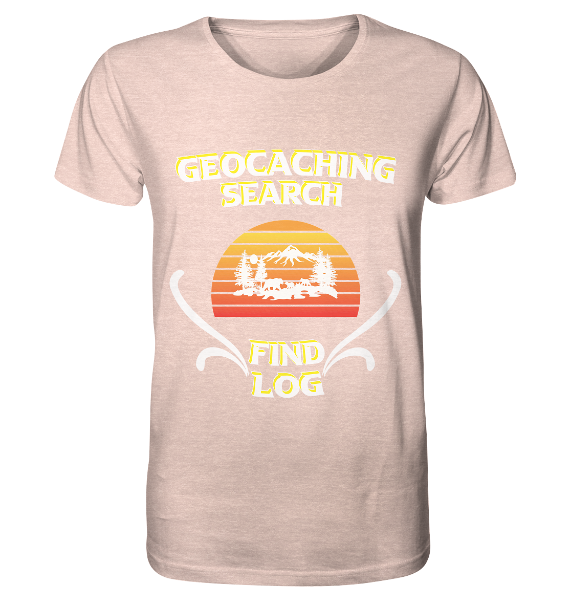 Geocaching, Suchen, Finden und Log, Geocache - Organic Shirt (meliert)