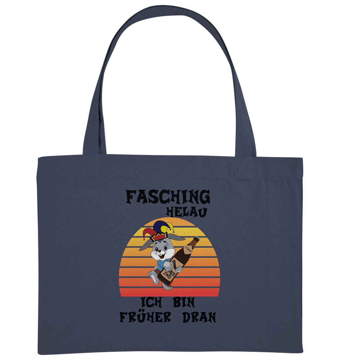 Fasching Helau, Osterhase feiert Karneval, Helau - Organic Shopping-Bag