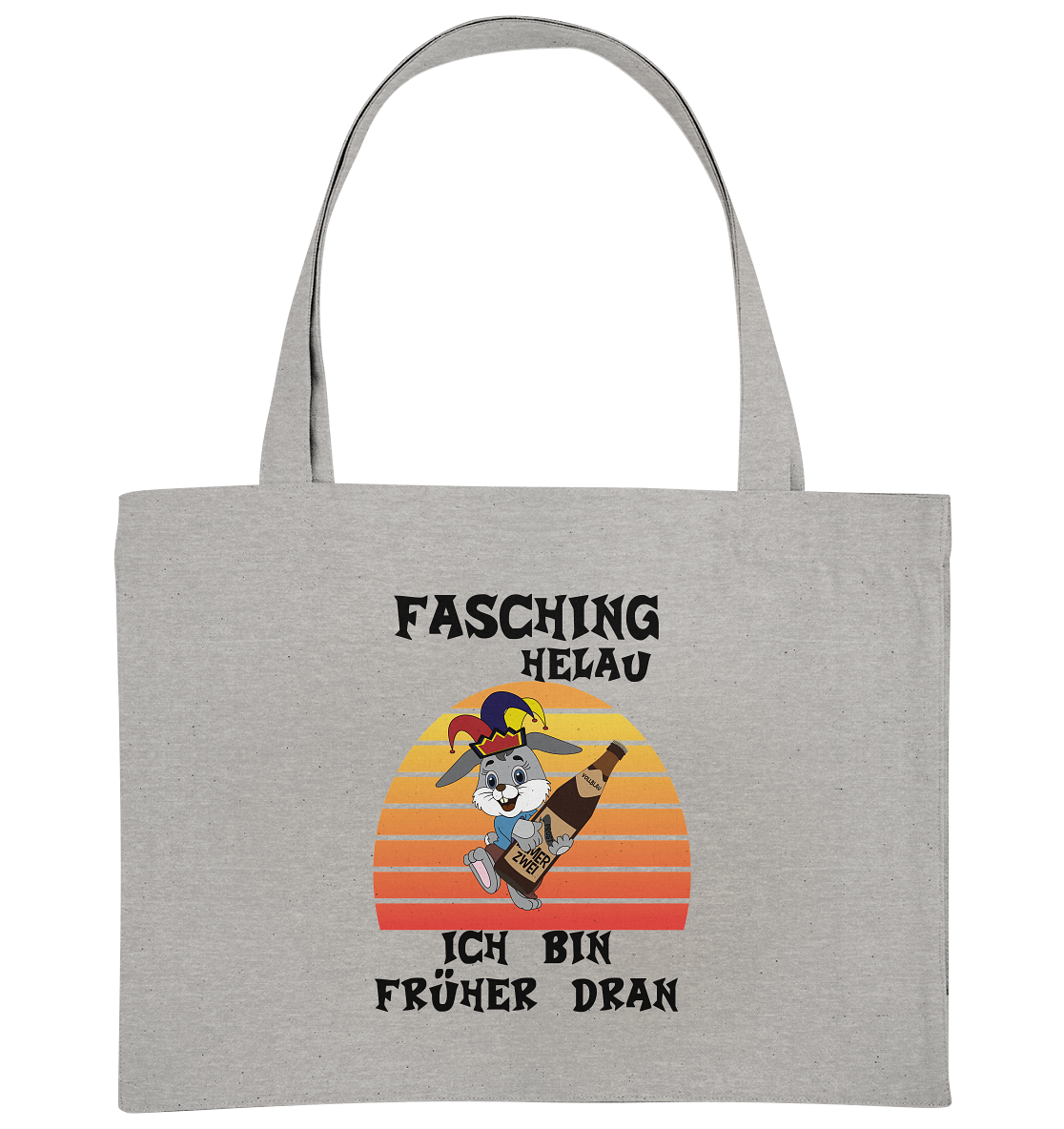 Fasching Helau, Osterhase feiert Karneval, Helau - Organic Shopping-Bag