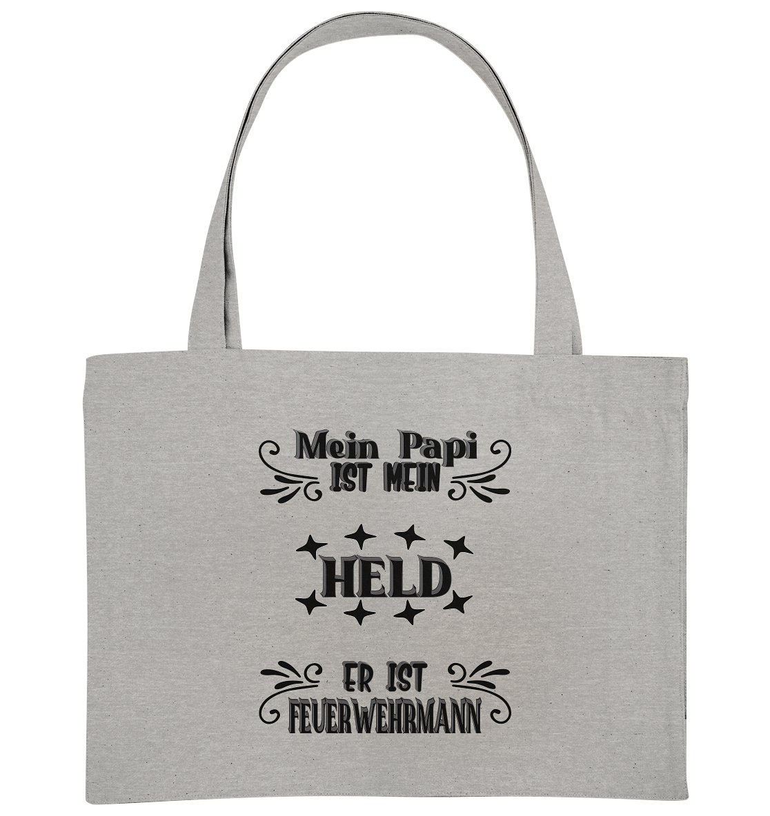 DAS PAPA PROJEKT-MEIN HELD-FEUERWEHRMANN- Organic Shopping-Bag