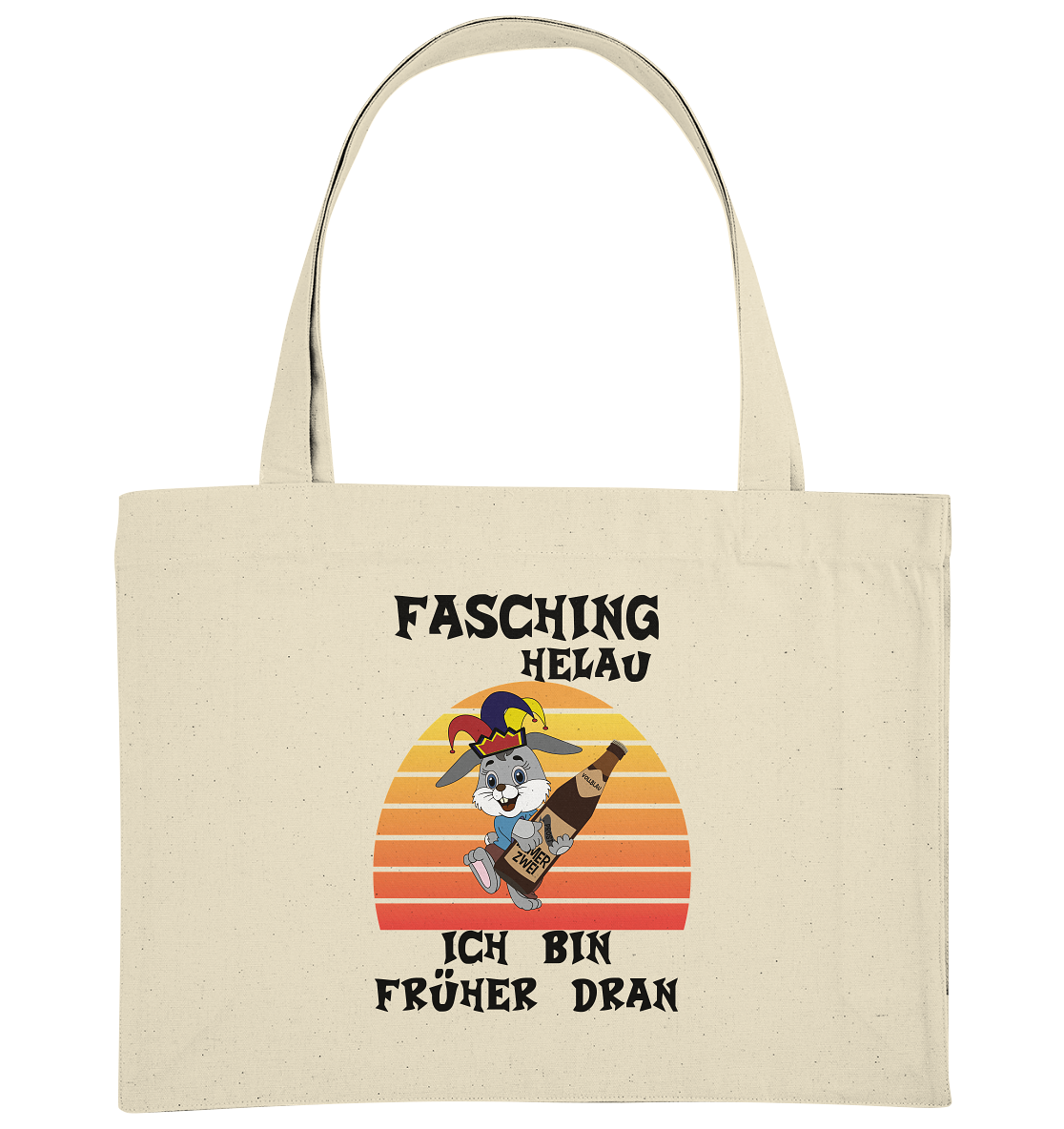 Fasching Helau, Osterhase feiert Karneval, Helau - Organic Shopping-Bag