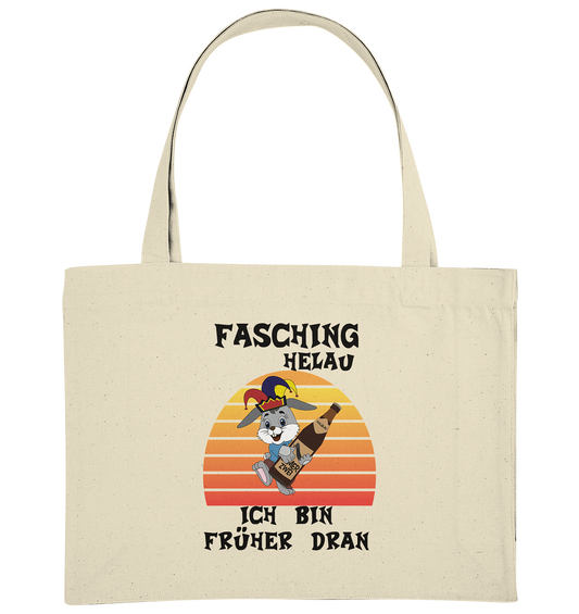 Fasching Helau, Osterhase feiert Karneval, Helau - Organic Shopping-Bag