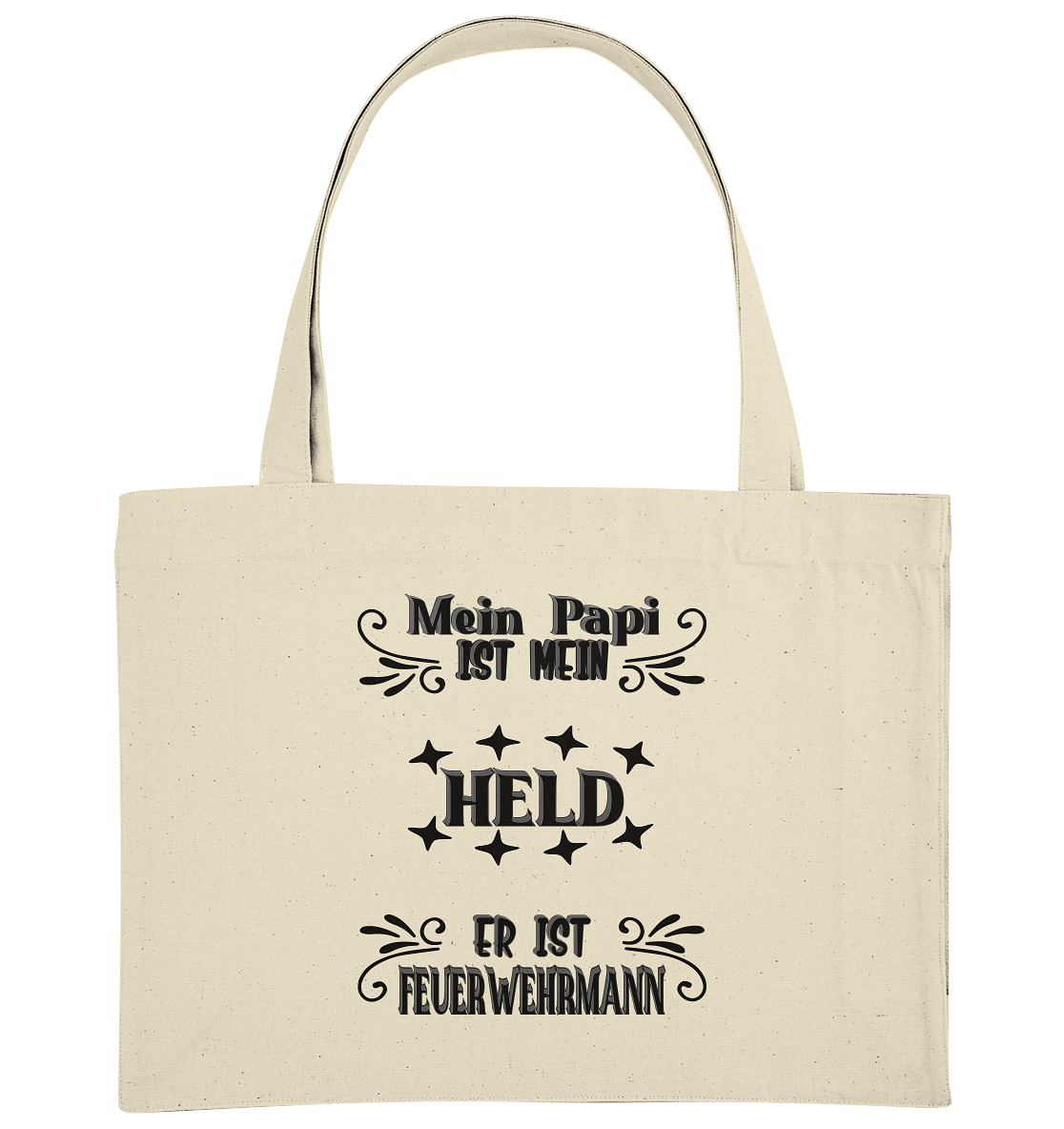 DAS PAPA PROJEKT-MEIN HELD-FEUERWEHRMANN- Organic Shopping-Bag