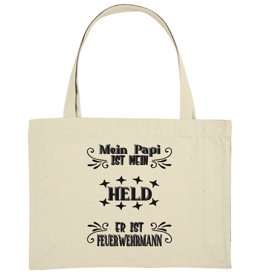 DAS PAPA PROJEKT-MEIN HELD-FEUERWEHRMANN- Organic Shopping-Bag