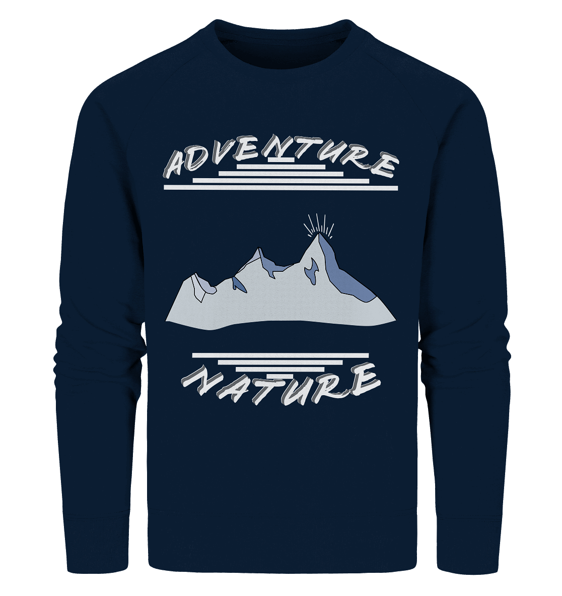 Adventure Nature, Abenteuer Natur, Camping, Geocaching - Organic Sweatshirt