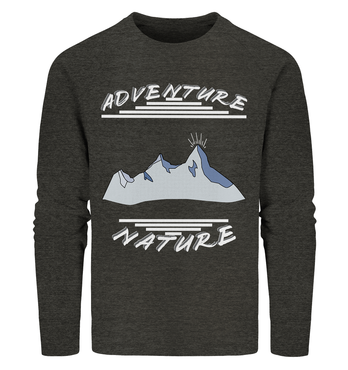 Adventure Nature, Abenteuer Natur, Camping, Geocaching - Organic Sweatshirt