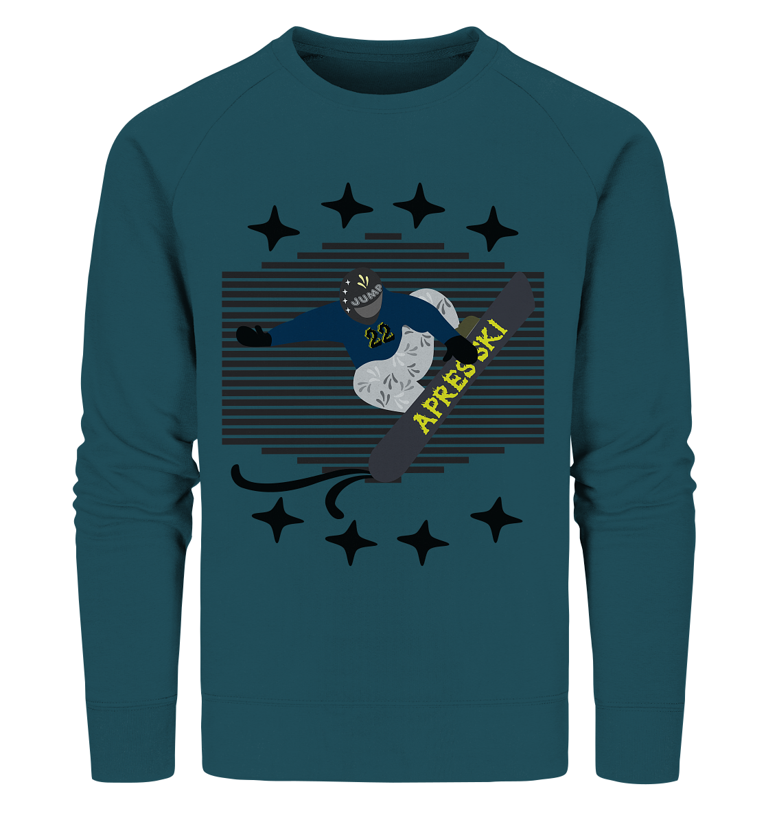 Snowboarding, Apres- Ski, Snowboard, - Organic Sweatshirt