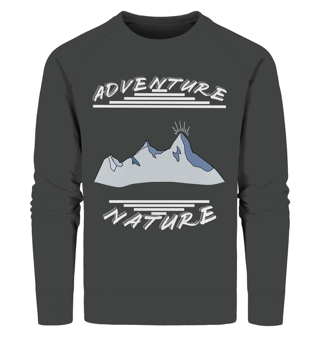 Adventure Nature, Abenteuer Natur, Camping, Geocaching - Organic Sweatshirt