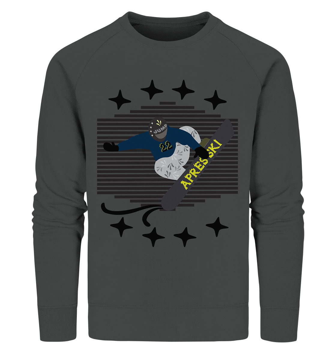 Snowboarding, Apres- Ski, Snowboard, - Organic Sweatshirt