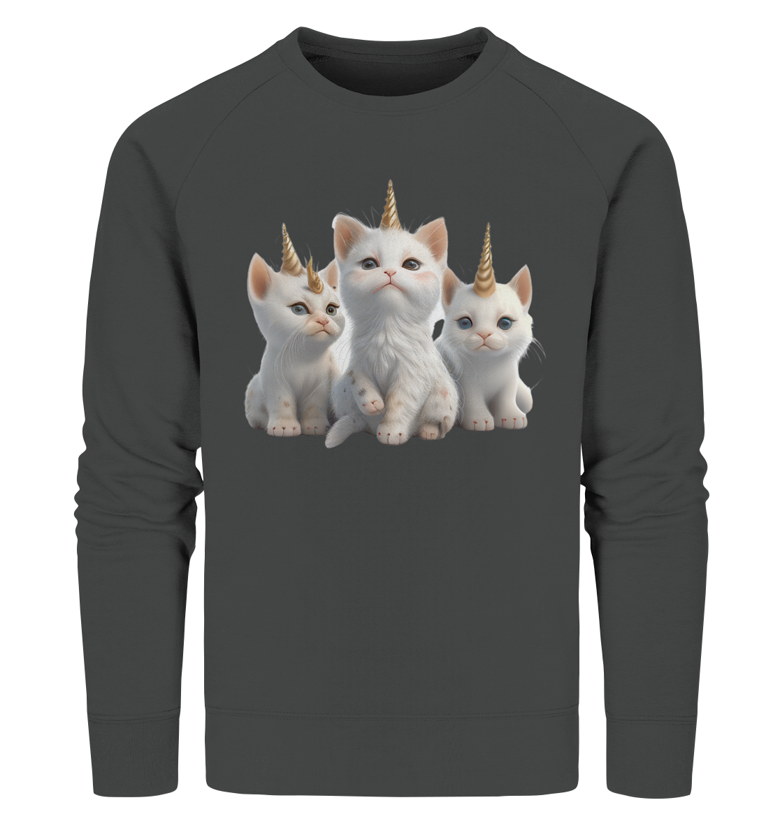 Einhorn-Katzen - Organic Sweatshirt