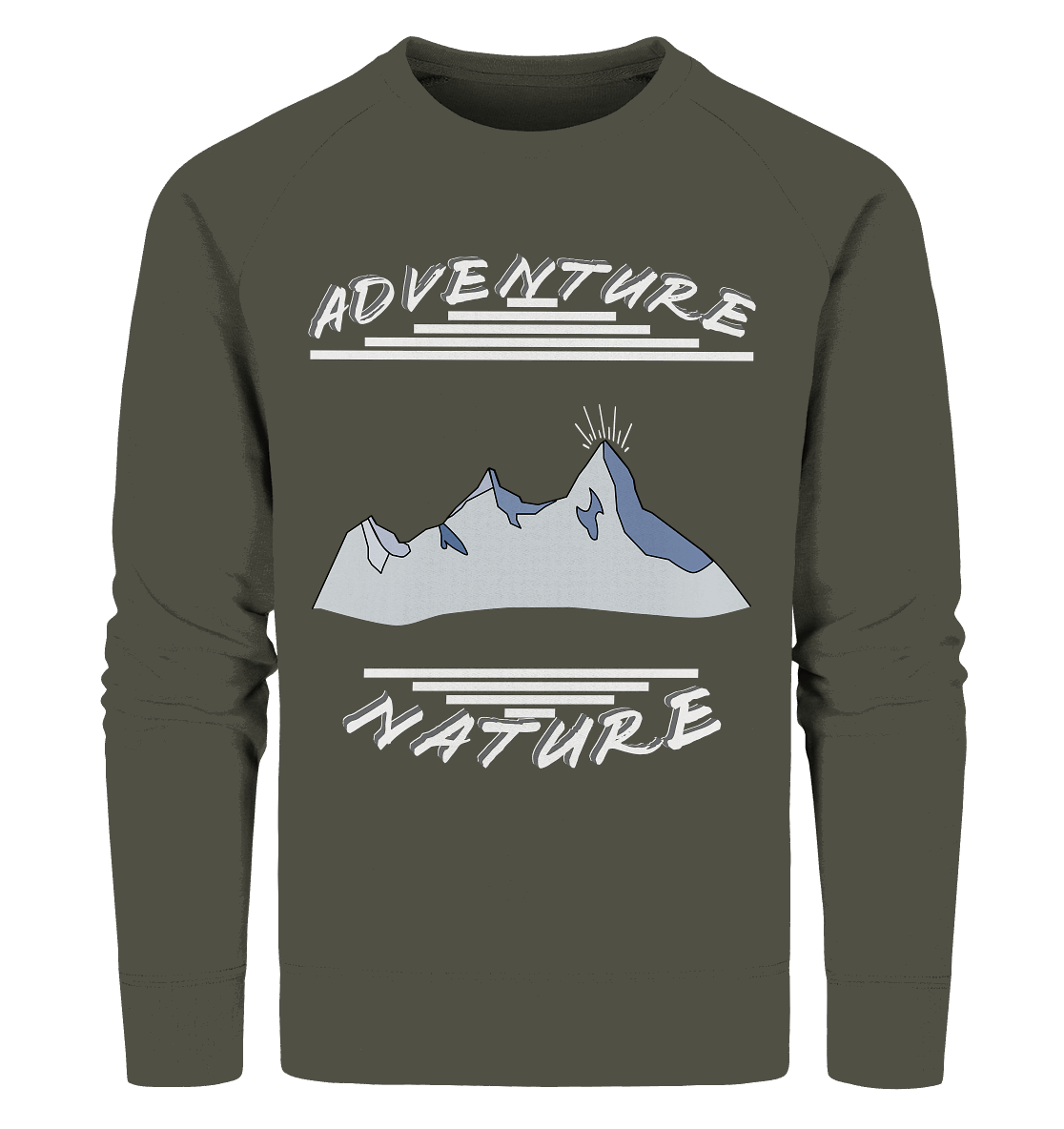 Adventure Nature, Abenteuer Natur, Camping, Geocaching - Organic Sweatshirt