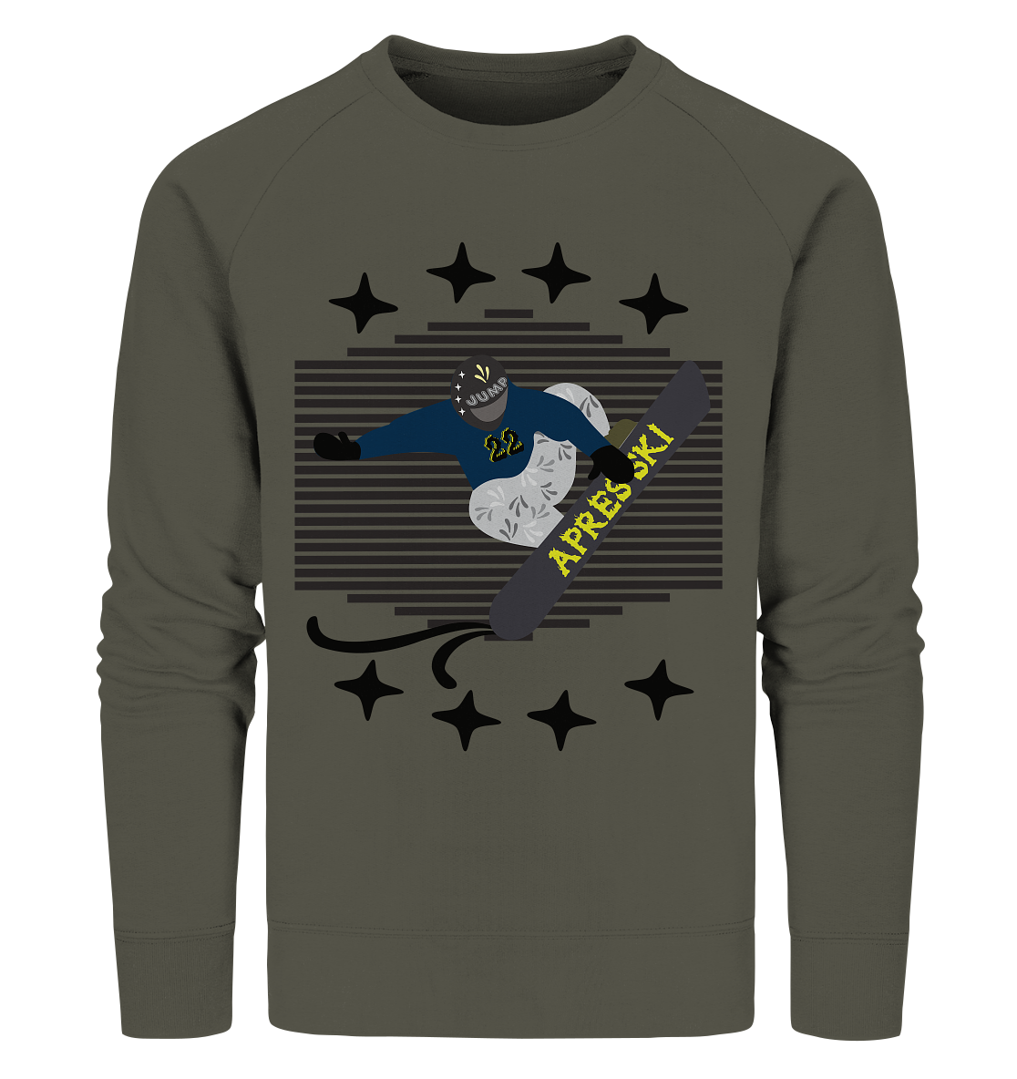 Snowboarding, Apres- Ski, Snowboard, - Organic Sweatshirt