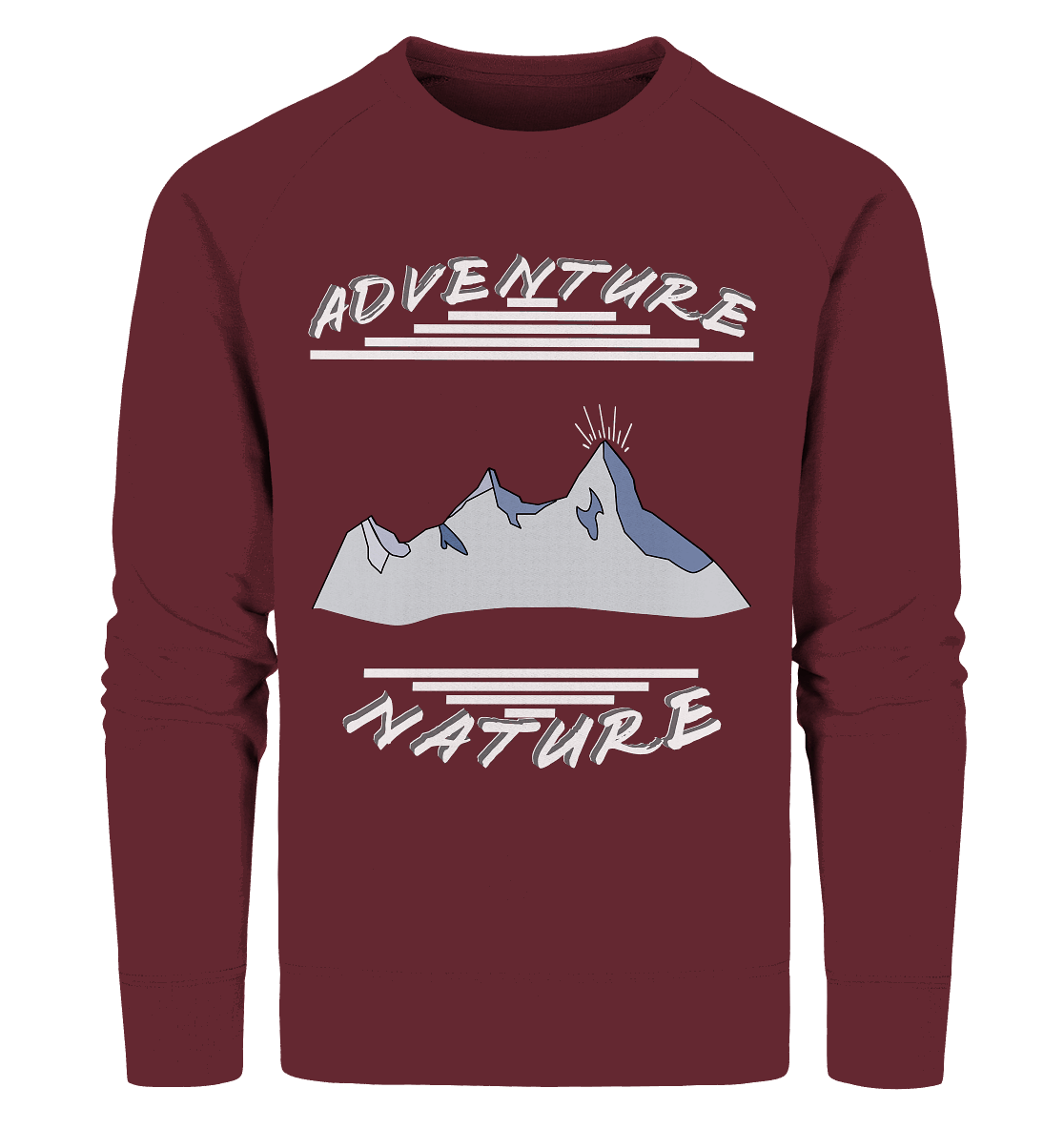 Adventure Nature, Abenteuer Natur, Camping, Geocaching - Organic Sweatshirt