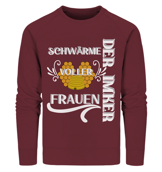 Der Imker, schwärme voller Frauen, Imkerei, Helden, Helles Motiv - Organic Sweatshirt