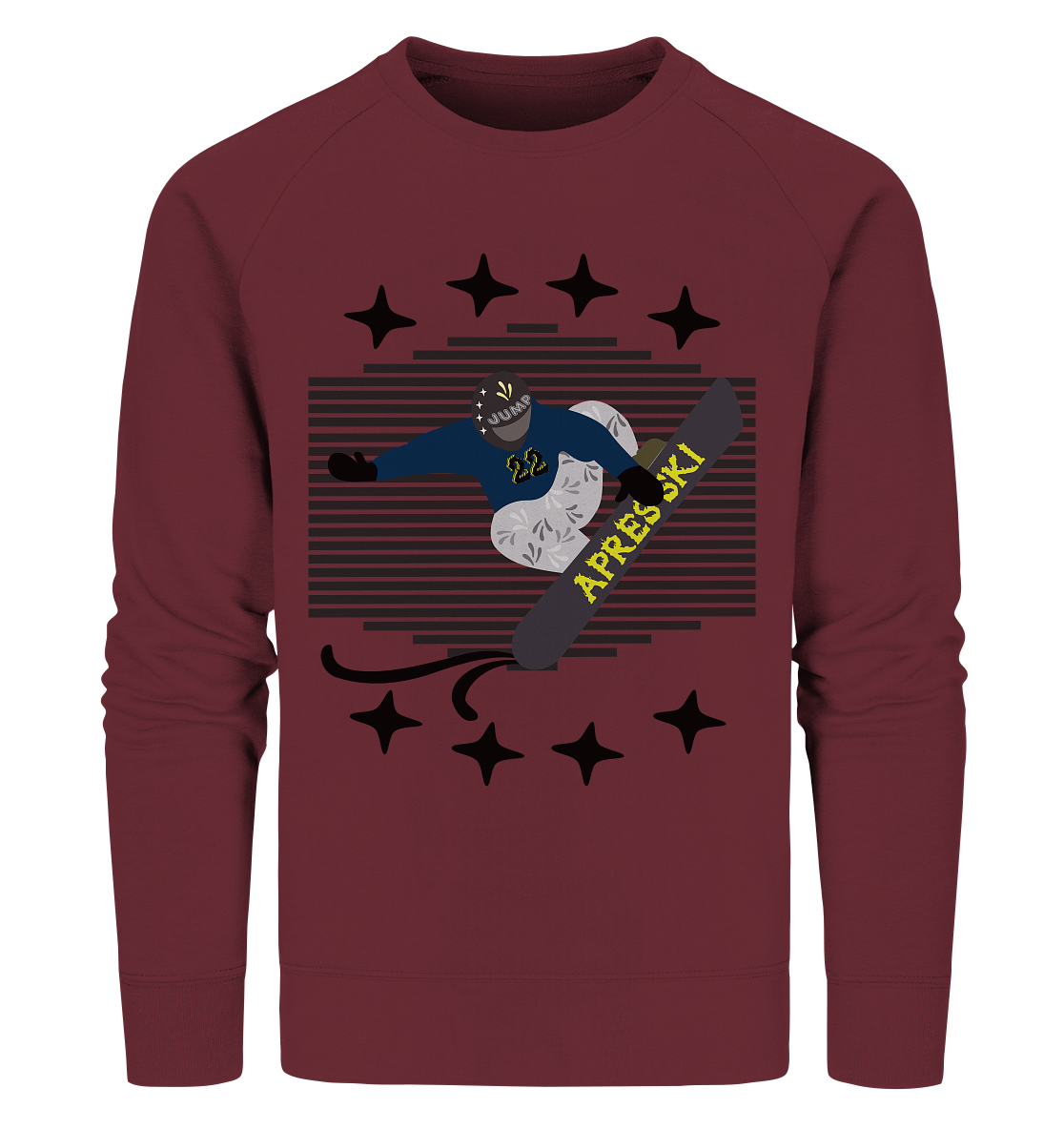 Snowboarding, Apres- Ski, Snowboard, - Organic Sweatshirt