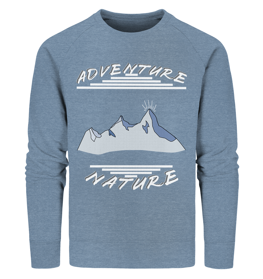 Adventure Nature, Abenteuer Natur, Camping, Geocaching - Organic Sweatshirt