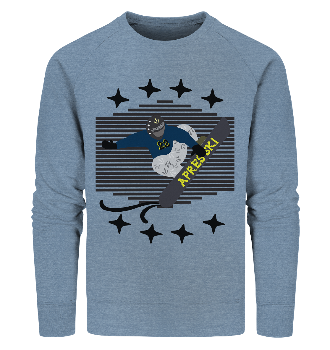 Snowboarding, Apres- Ski, Snowboard, - Organic Sweatshirt