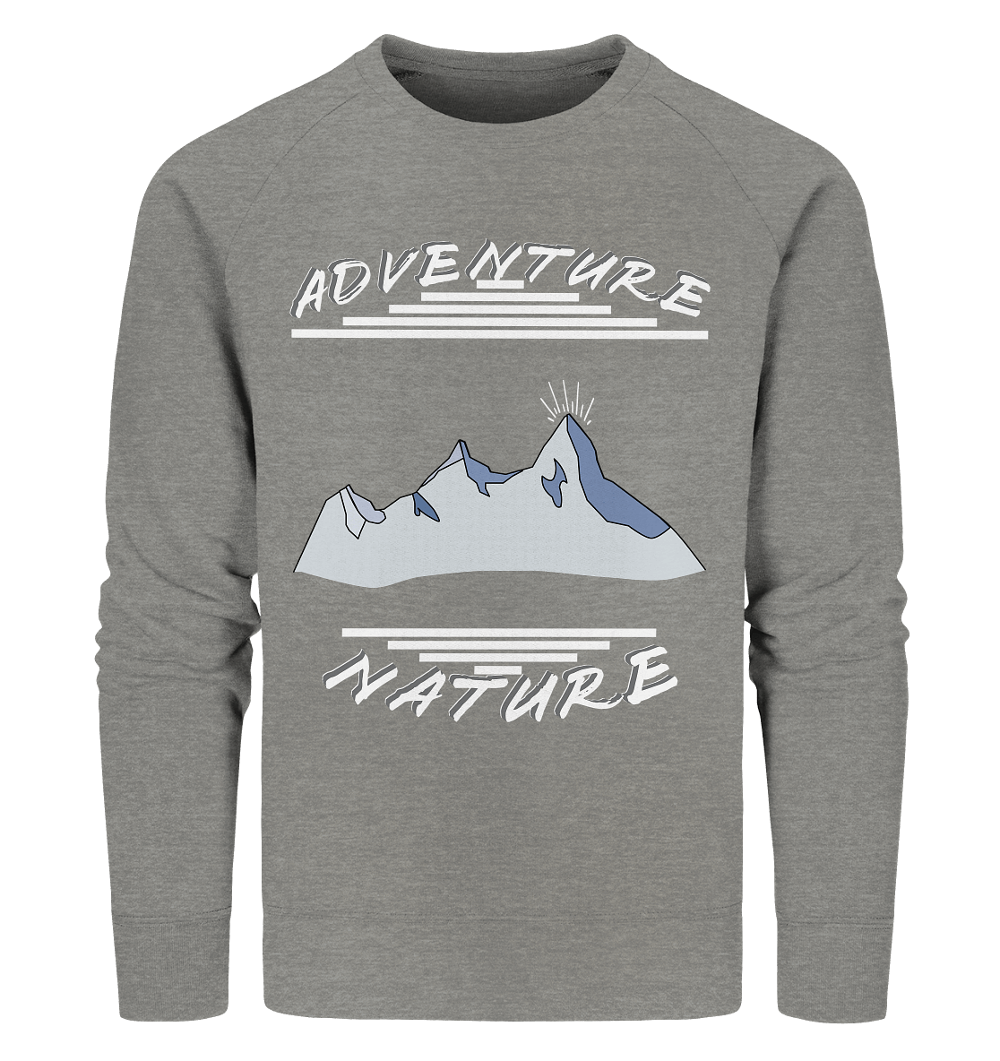 Adventure Nature, Abenteuer Natur, Camping, Geocaching - Organic Sweatshirt