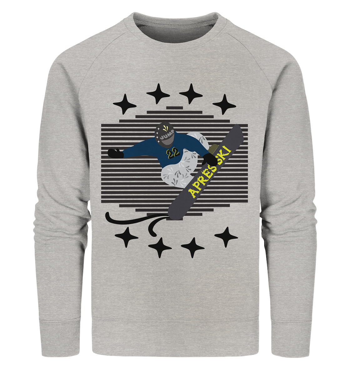 Snowboarding, Apres- Ski, Snowboard, - Organic Sweatshirt