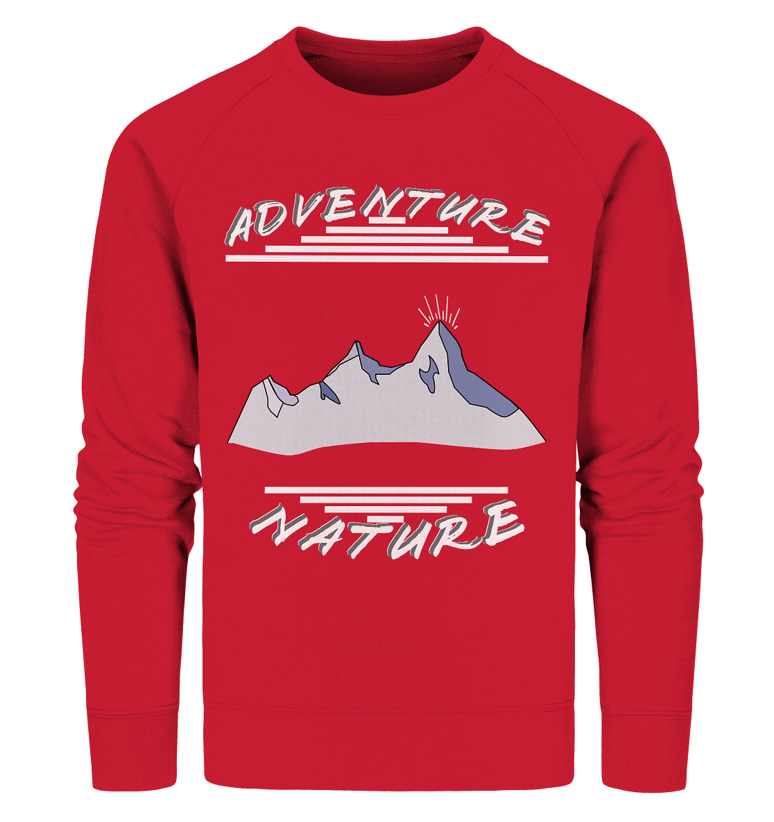 Adventure Nature, Abenteuer Natur, Camping, Geocaching - Organic Sweatshirt