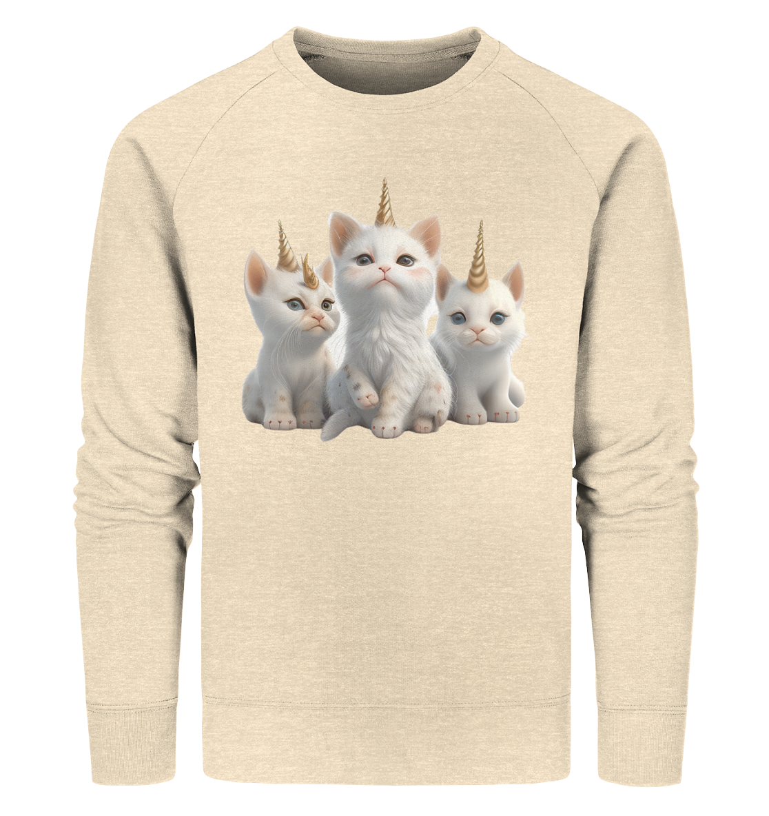 Einhorn-Katzen - Organic Sweatshirt