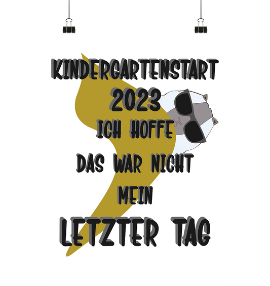 Kindergartenstart 2023, Kiga, Kindergarten  - Poster Din A1 (hoch)