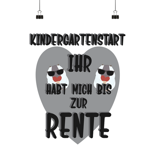 Kindergartenstart, Kiga, Kindergarten - Poster Din A1 (hoch)