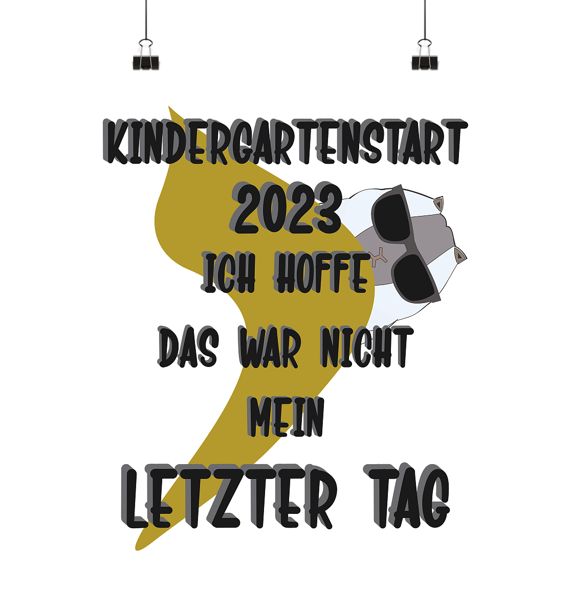 Kindergartenstart 2023, Kiga, Kindergarten  - Poster Din A2 (hoch)