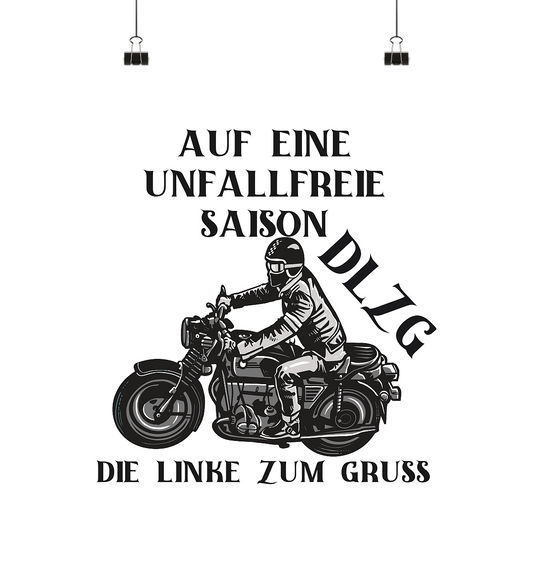 DLzG Glücksbringer Unfallfrei - Poster Din A2 (hoch)