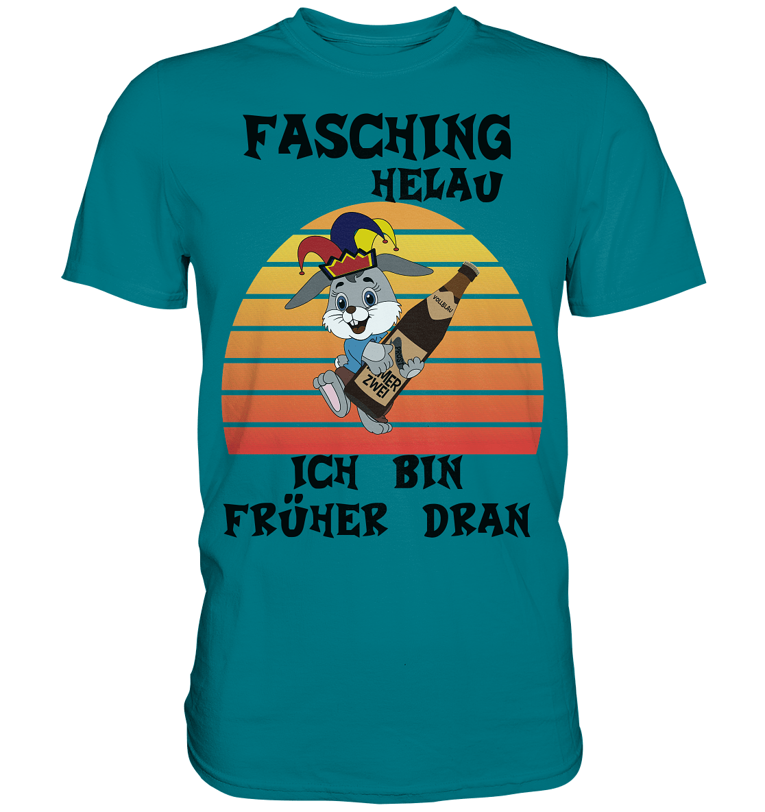 Fasching Helau, Osterhase feiert Karneval, Helau - Premium Shirt